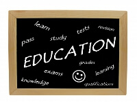 語学学校の黒板のイメージ