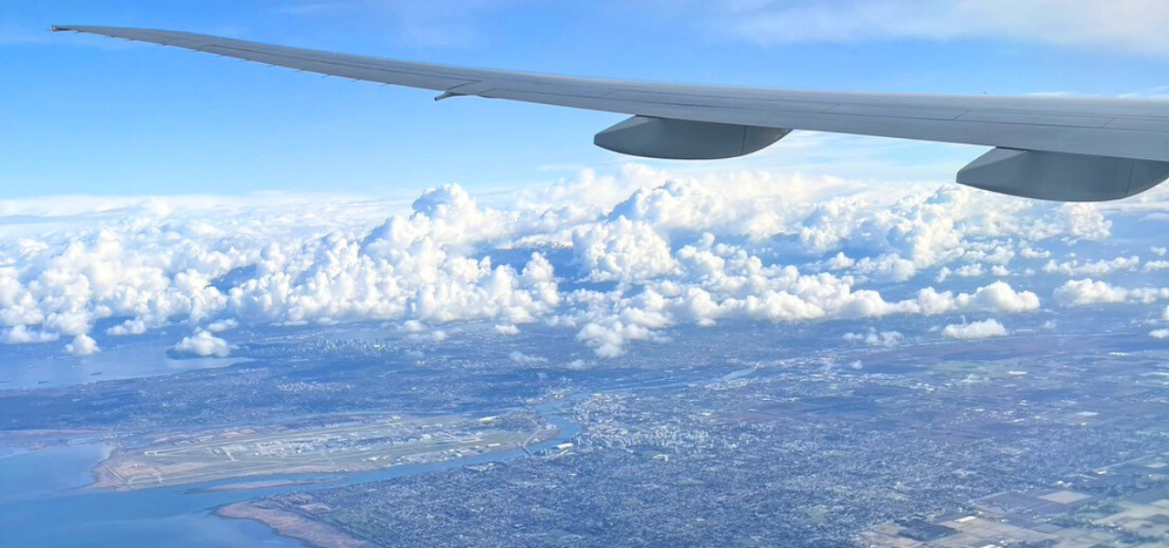 飛行機撮影した風景写真