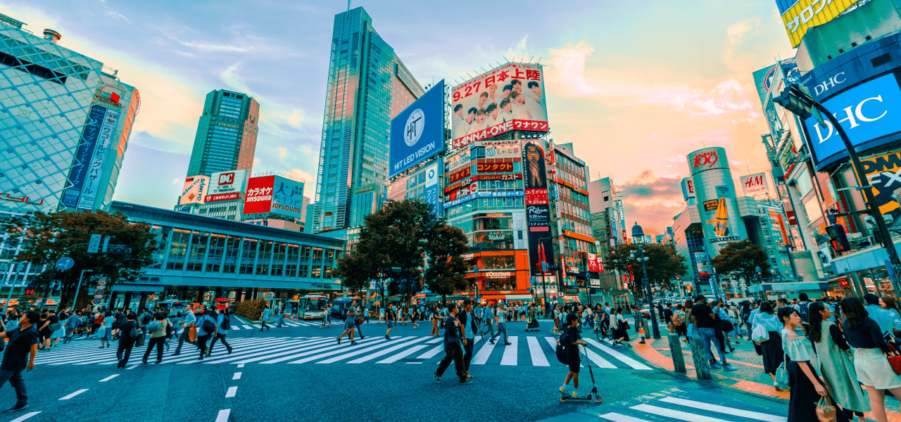 日本のスクランブル交差点